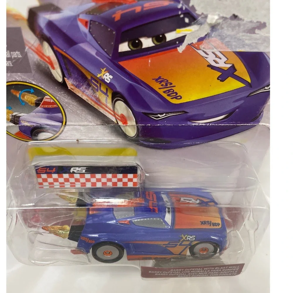 Disney Pixar Cars XRS Rocket Racing Barry DePedal Purple Orange Mattel GKB91